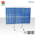 Stainless steel hospital ward folding screen with wheels
